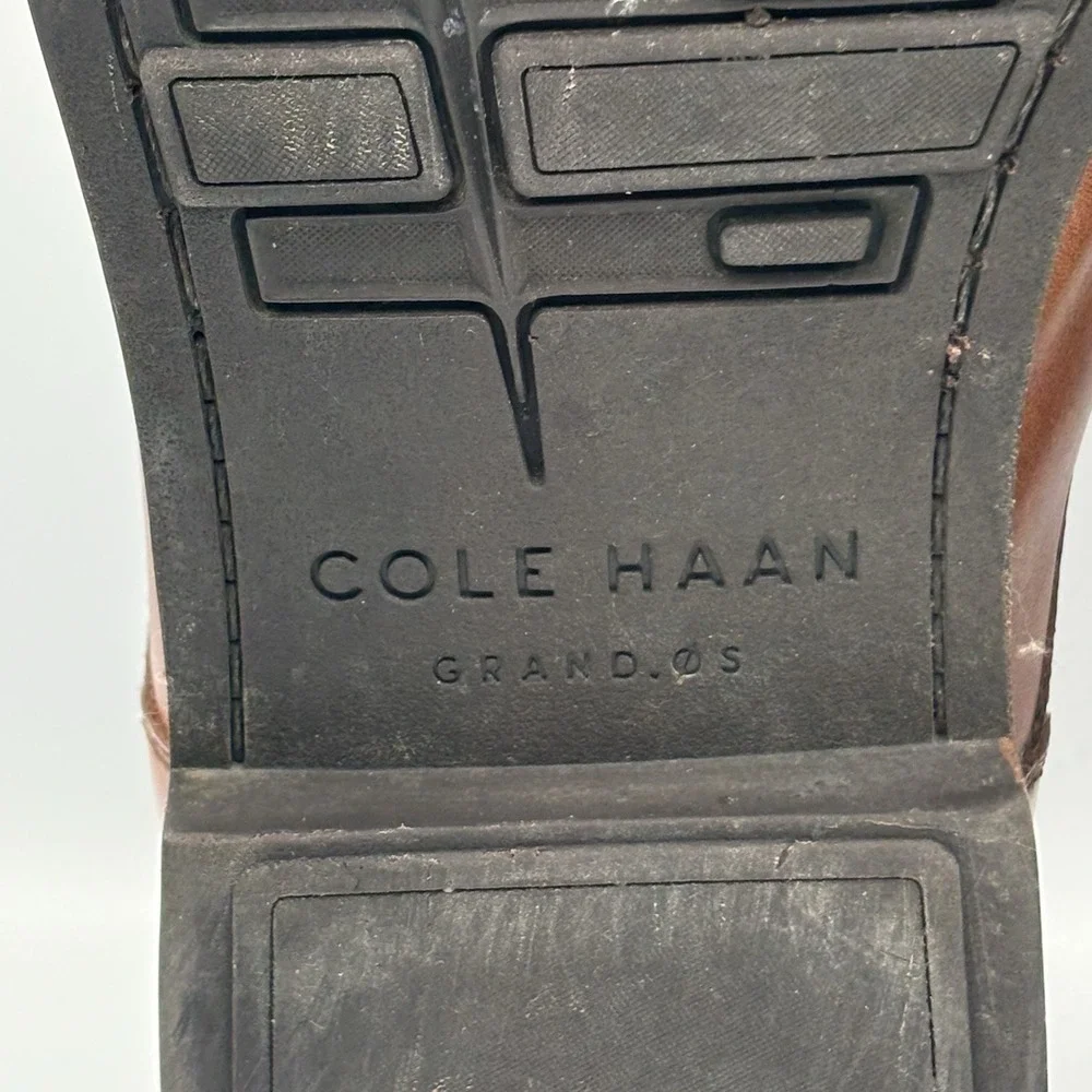 Cole Haan Grand OS Dress Shoes Mens 10.5W Oxford Camel Brown Cap Toe  C23771